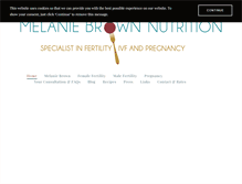 Tablet Screenshot of melaniebrownnutrition.com